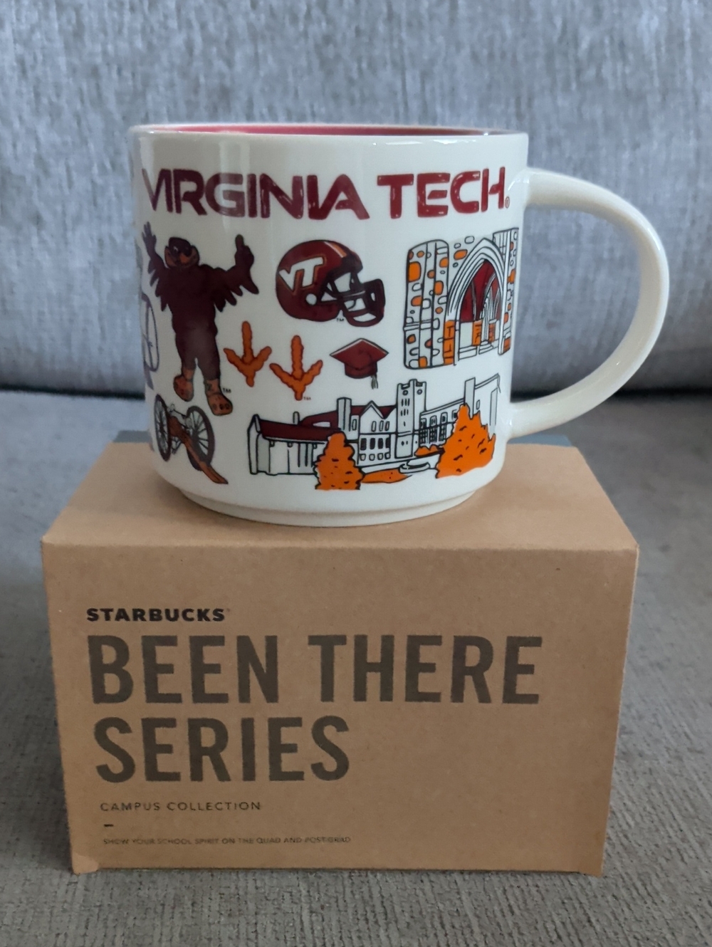 New In Box! Starbucks "Virginia Tech" Been There Series Campus 14oz Coffee Mug